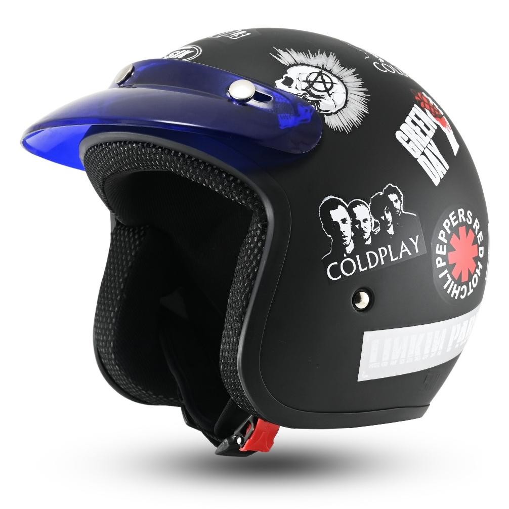 Helm Bogo Motif Kopi Doraemon Panda Retro Dewasa Sni