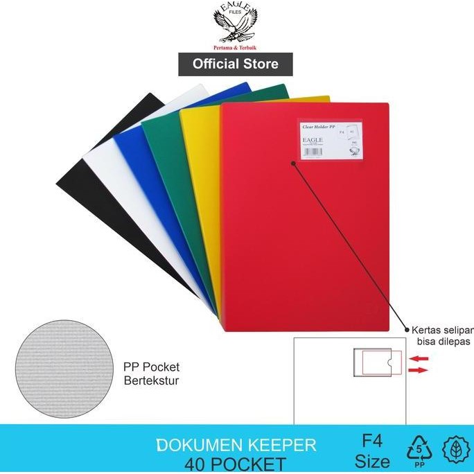 

Original Clear Holder Map Document Keeper 40 Pocket FC E 322