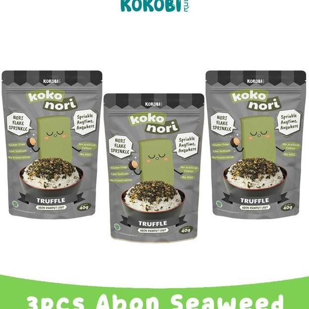 

3Pcs Koko N Abon Rumput Laut Tabur Truffle Seaweed Flake Kokobi