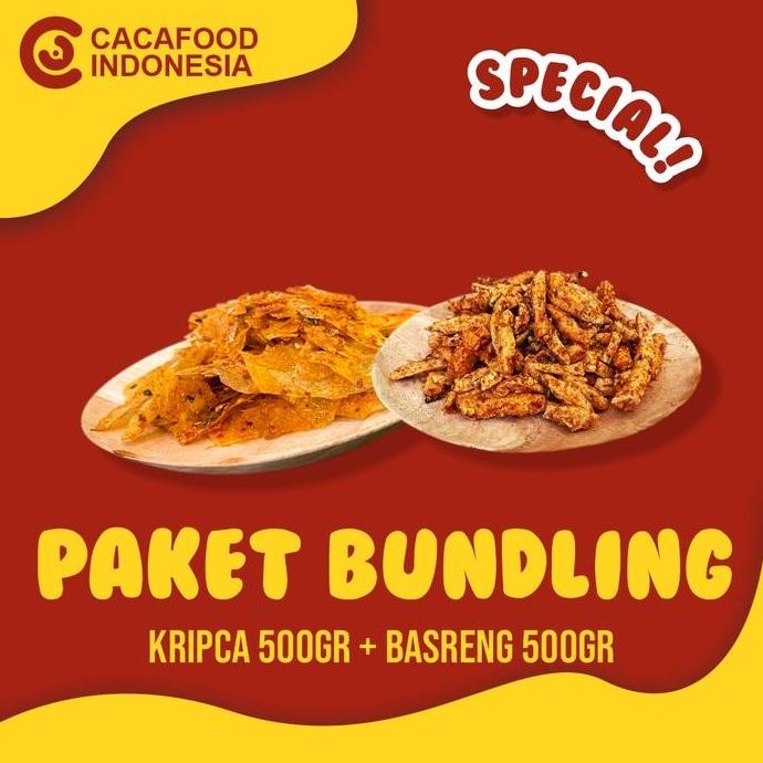 

BUNDLING 5 (KRIPCA 500GR+BASRENG 500GR) Food Kripca Makanan Snacks Pedas keripikkaca basreng viral