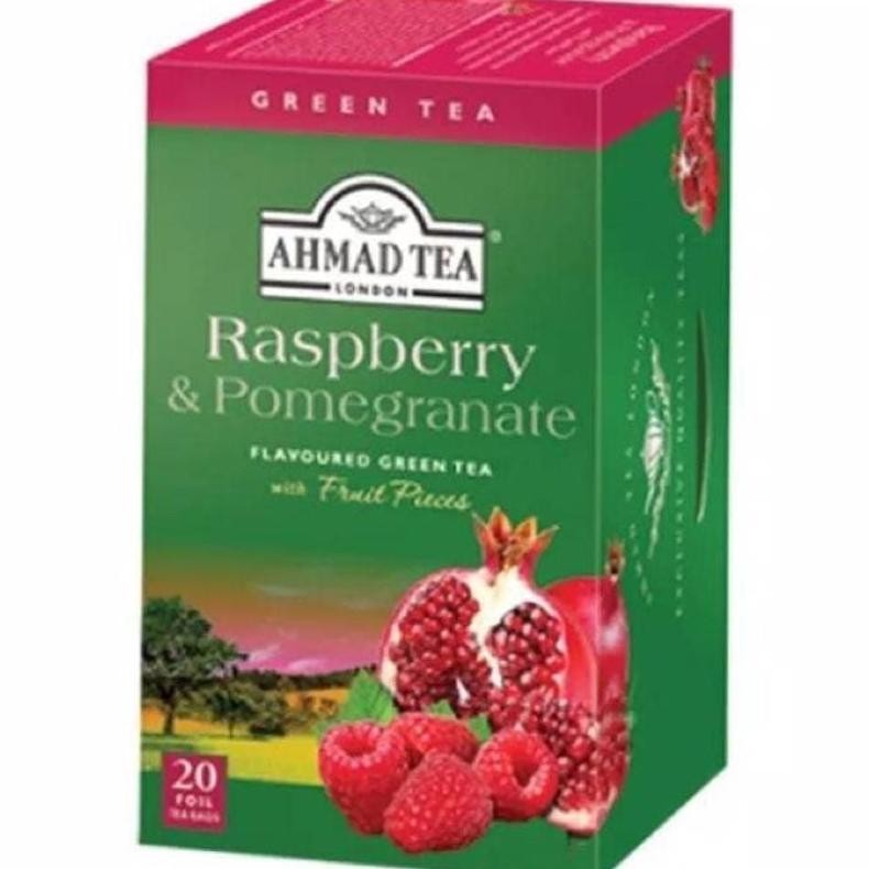 

SALE! AHMAD TEA GREEN TEA RASPBERRY & POMEGRANATE TEH HIJAU BUAH 20 SACHET