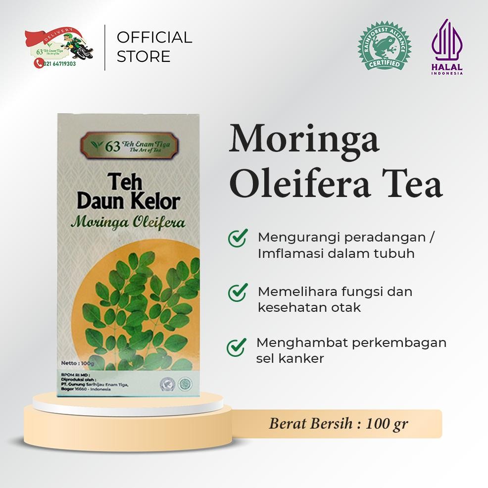 

SALE! TEH 63 DAUN KELOR MORINGA 100GR TEH HERBAL KESEHATAN TUBUH