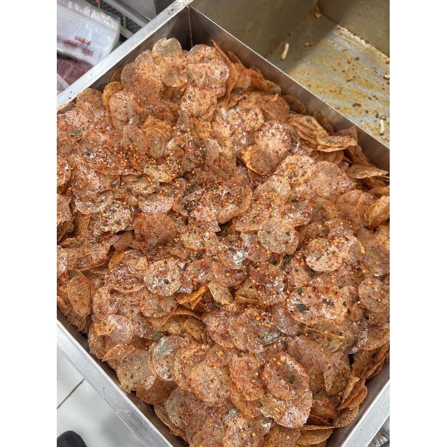 

Keripik Kaca 500 Gram (Cabe Merah/Cabe Ijo) - Sajodo Snack & Food Pedas Kripik