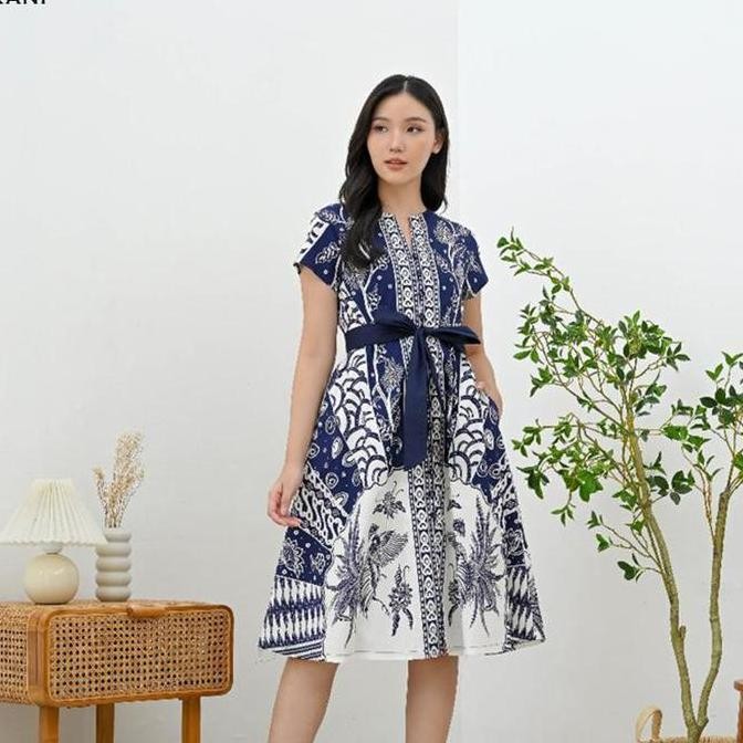 EVERCLOTH REFA / RANI LONG DRESS WANITA BATIK COUPLE MODERN DRESS BATIK MODERN