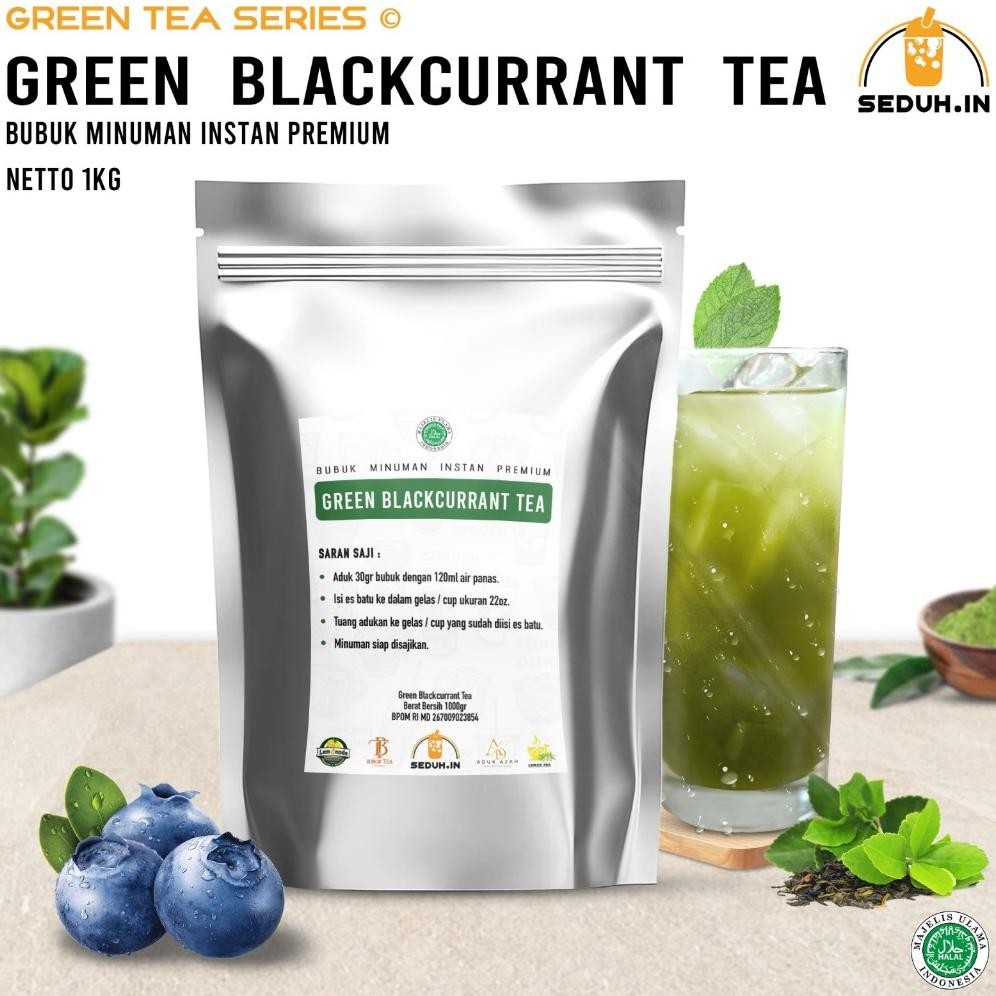 

SALE! GREEN BLACKCURRANT TEA BUBUK TEH HIJAU 1KG - RASA BLACKCURRANT PREMIUM
