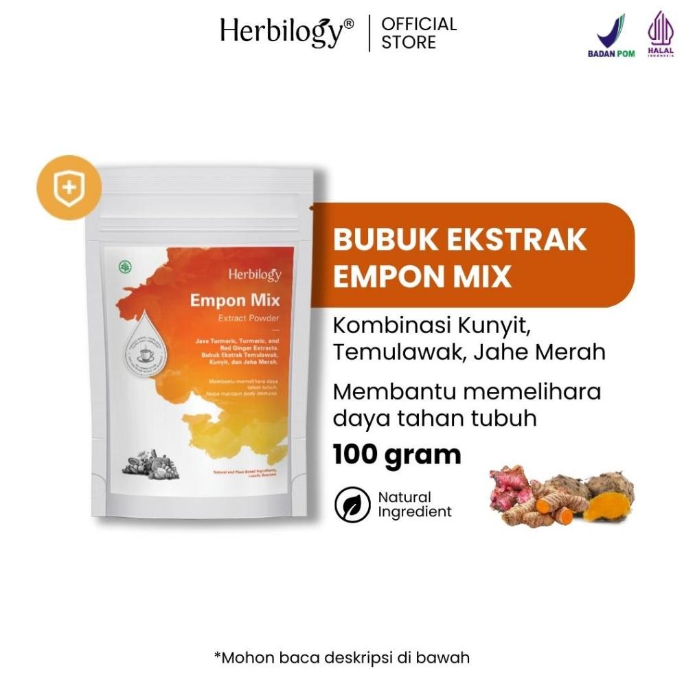 

Siap Kirim Herbilogy Empon Mix 100gr - Ekstrak Kunyit Temulawak Jahe Merah Herbal Bubuk