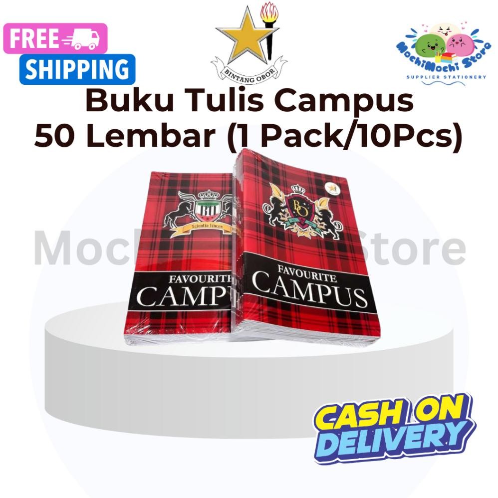 

Siap Kirim Buku Tulis Campus Favourite 50 Lembar - 1 Pack Isi 10 Buku Motif Premium