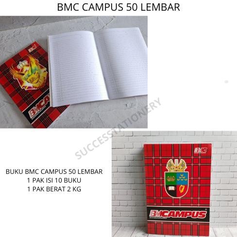 

Siap Kirim Buku Tulis Kampus BMC 50 Lembar Ukuran Besar Panjang - 1 Pack Isi 10 Buku