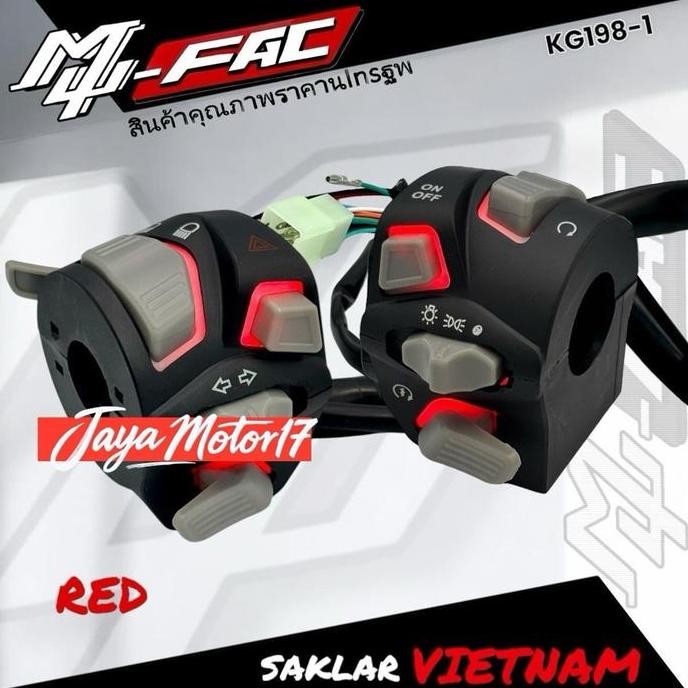 SAKLAR SET KIRI-KANAN SAKLAR VIETNAM SAKLAR LED LAMPU VARIASI PNP NMAX OLD / LAMA / VARIO UNIVERSAL 