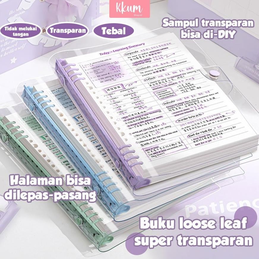 

Siap Kirim Notebook Binder B5 Aesthetic Korea | Buku Catatan Ring Lucu Sekolah & Kuliah