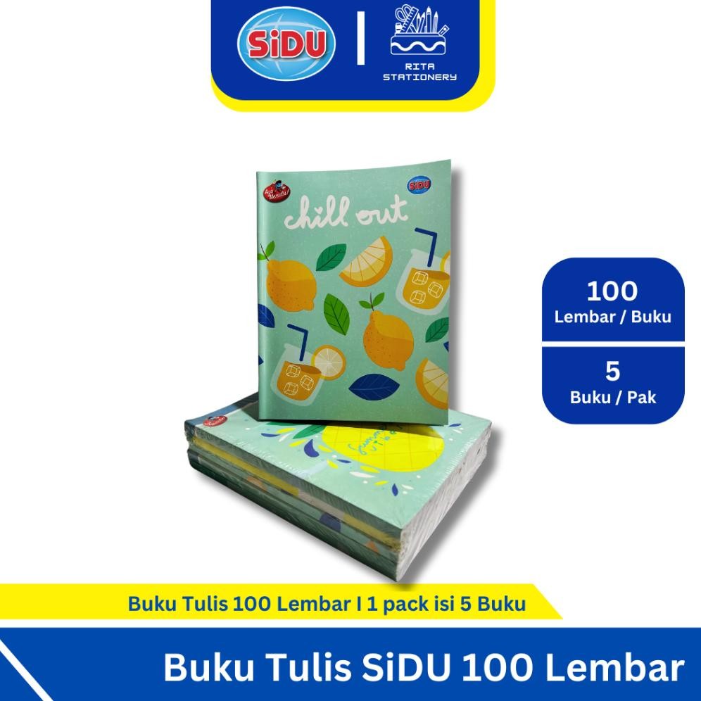 

Siap Kirim Buku Tulis SIDU 100 Lembar Kwarto | 1 Pak Isi 5 Buku | Sinar Dunia Original