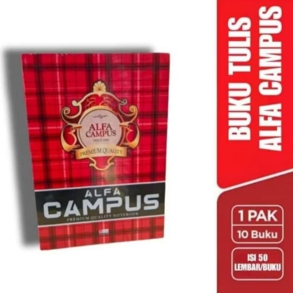 

Siap Kirim Buku Tulis Alfa Campus 50 Lembar 1 Pack Isi 10 Buku Sekolah Ekonomis