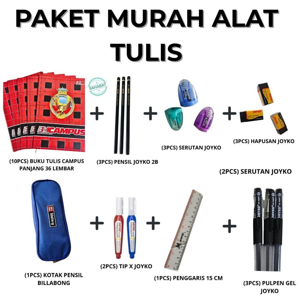 

Siap Kirim Paket Alat Tulis Sekolah Murah / 1 Set Buku Tulis Panjang & Boxy Lengkap