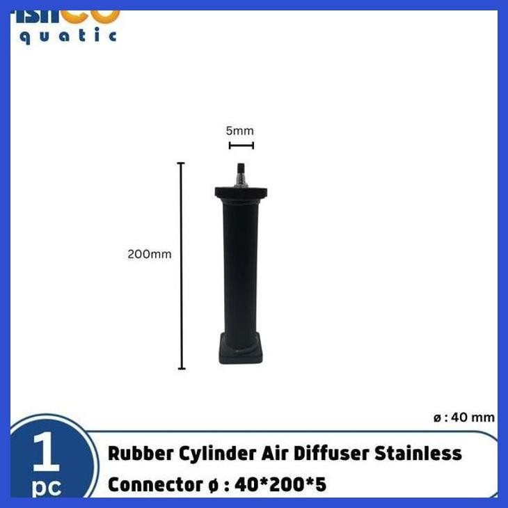 (RATUBEE) RUBBER AERATOR AERASI GELEMBUNG UDARA AQUARIUM SILINDER 40X200MM BLACK PERALATAN AQUARIUM 
