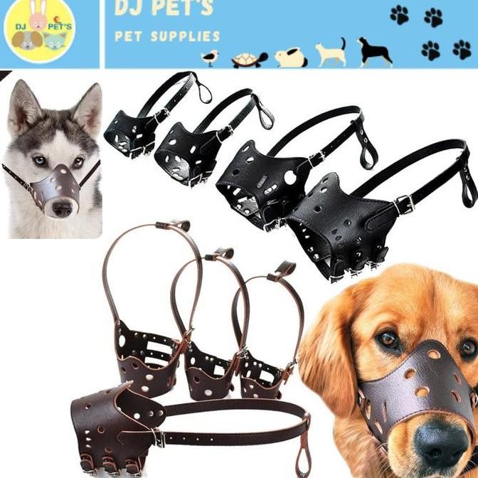 Penutup Mulut Anjing Brongsong Berangus Dog Muzzle Kulit