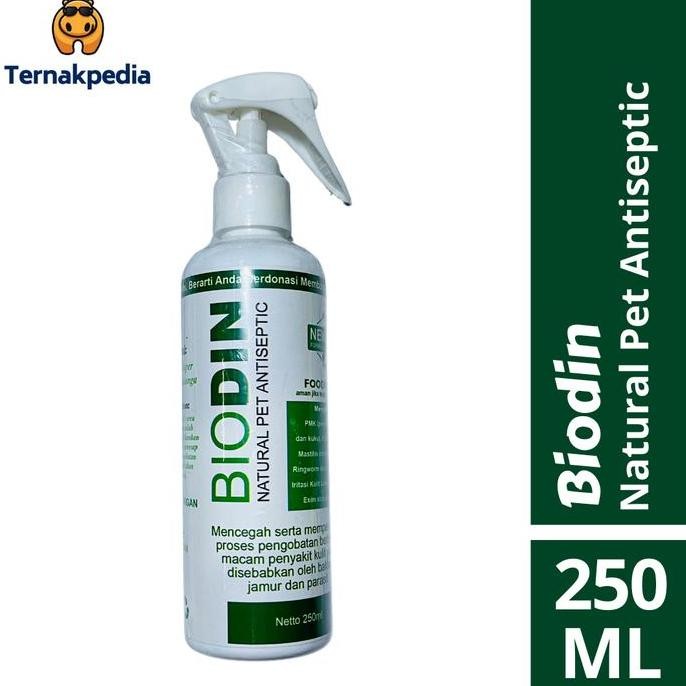 Biodin Spray 250 Ml - Biodin Untuk Pmk Sapi - Antiseptic Semprot Untuk Hewan - Obat Luka Untuk Hewan