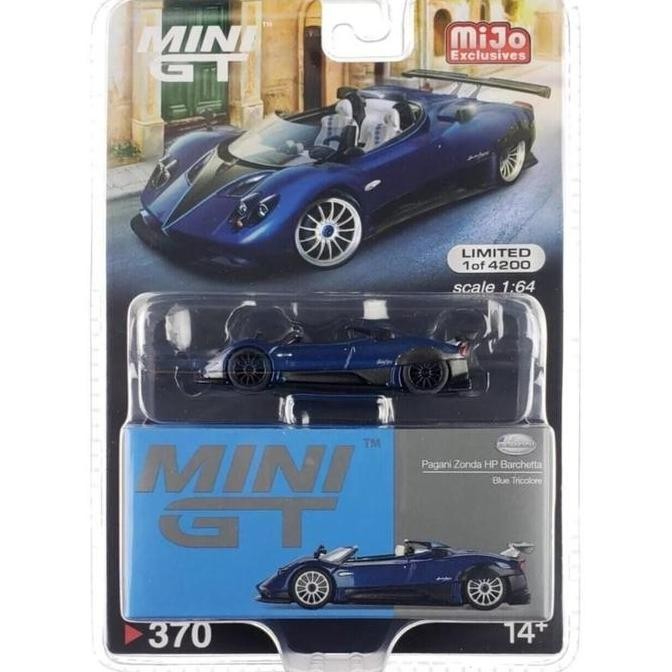 MGT00370-MJ - CHASE Mini GT 1/64 Pagani Zonda HP Barchetta Blue Tricolore