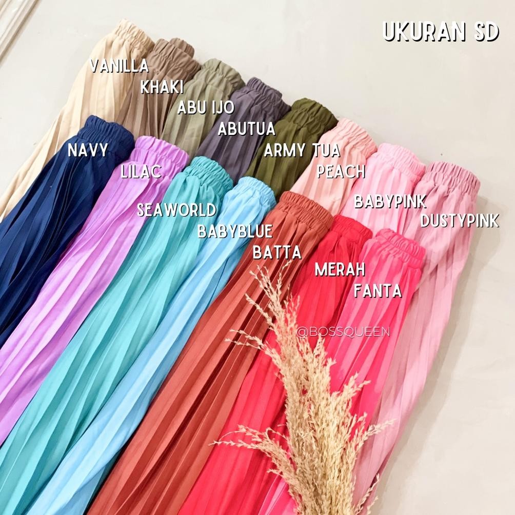 Terlaris Rok Plisket Anak/ Rok Plisket Anak Premium / Bawahan Muslim Anak / Rok Anak 10- 11 Tahun .,