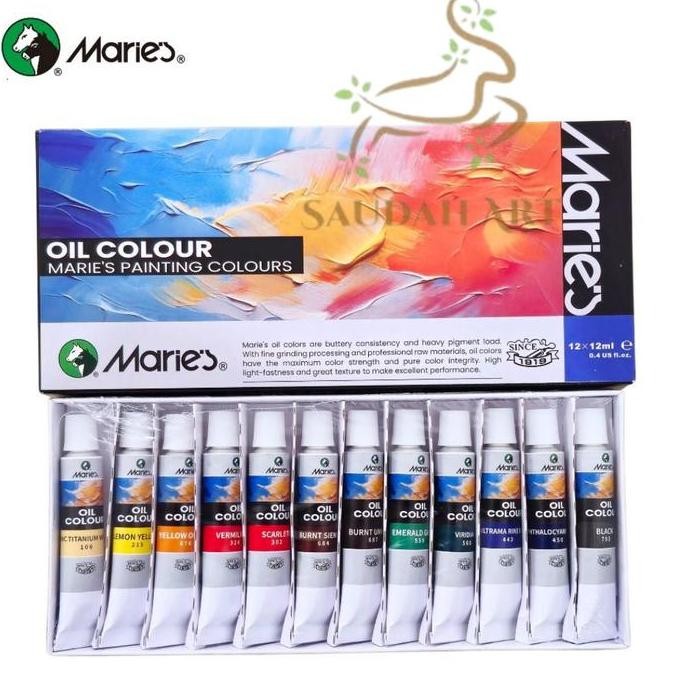

Oil Colour Maries / Cat Minyak 12Ml Isi 12 Warna