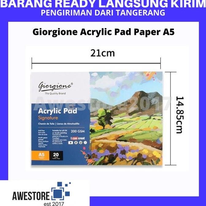 

G-Ac20 Giorgione Acrylic Oil Paint Book Canvas Pad Cat Minyak Akrilik