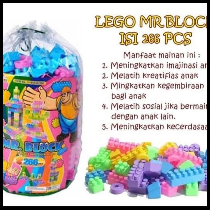 Mainan Balok Susun Mr Block Ukuran Besar - Mainan Block Lego Susun