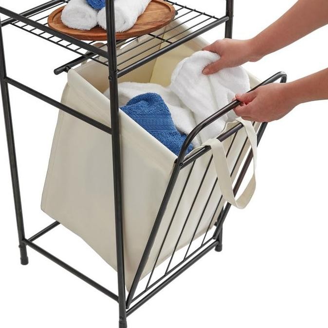 Informa Brody Rak Kamar Mandi 2 Tingkat Dengan Keranjang Laundry