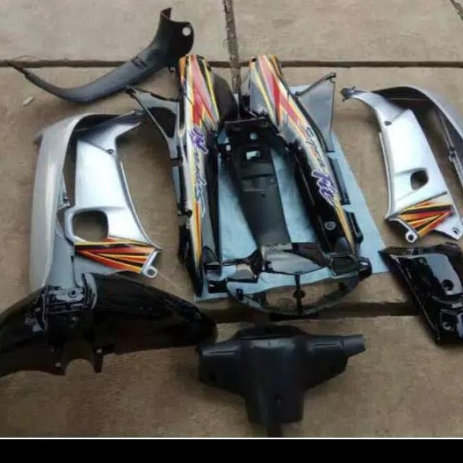 full body Supra fit lama silver hitam 2005