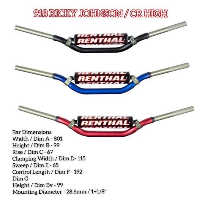 Ready Stang Renthal Twinwall 918 CR High / Twinwall Renthal ORIGINAL