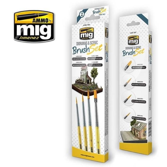 

Amig7601 : Dioramas & Scenic Brush Set