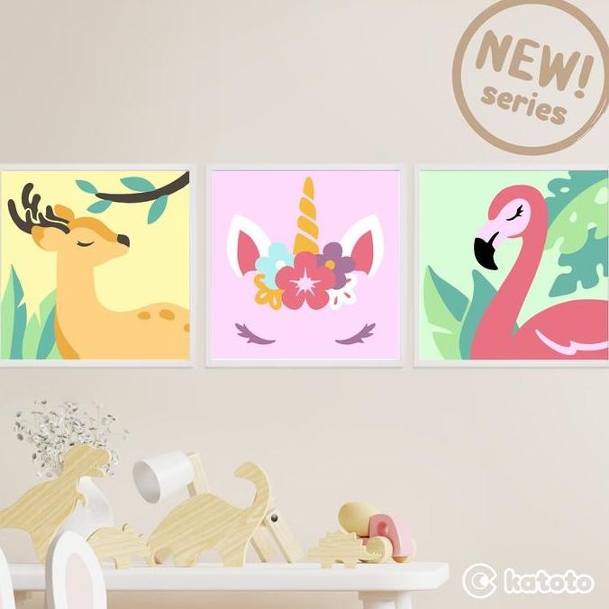 

Paint By Numbers Animals Series. Paket Melukis Anak Perempuan Canvas