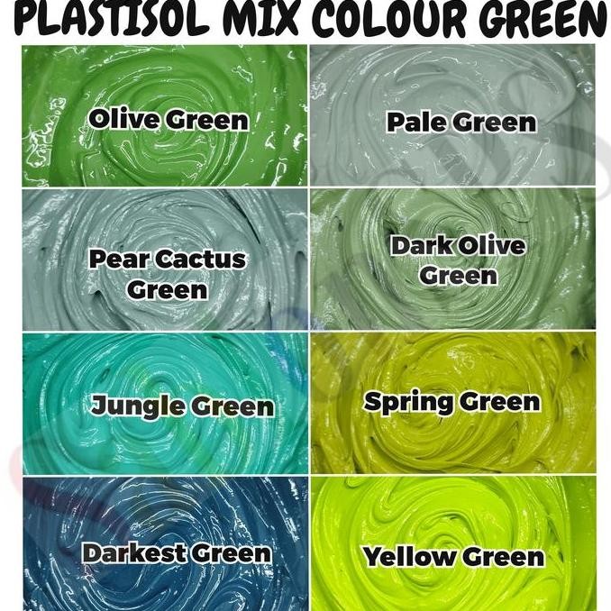 

Tinta Plastisol Lengkap Hijau Mix Colour 500Gr
