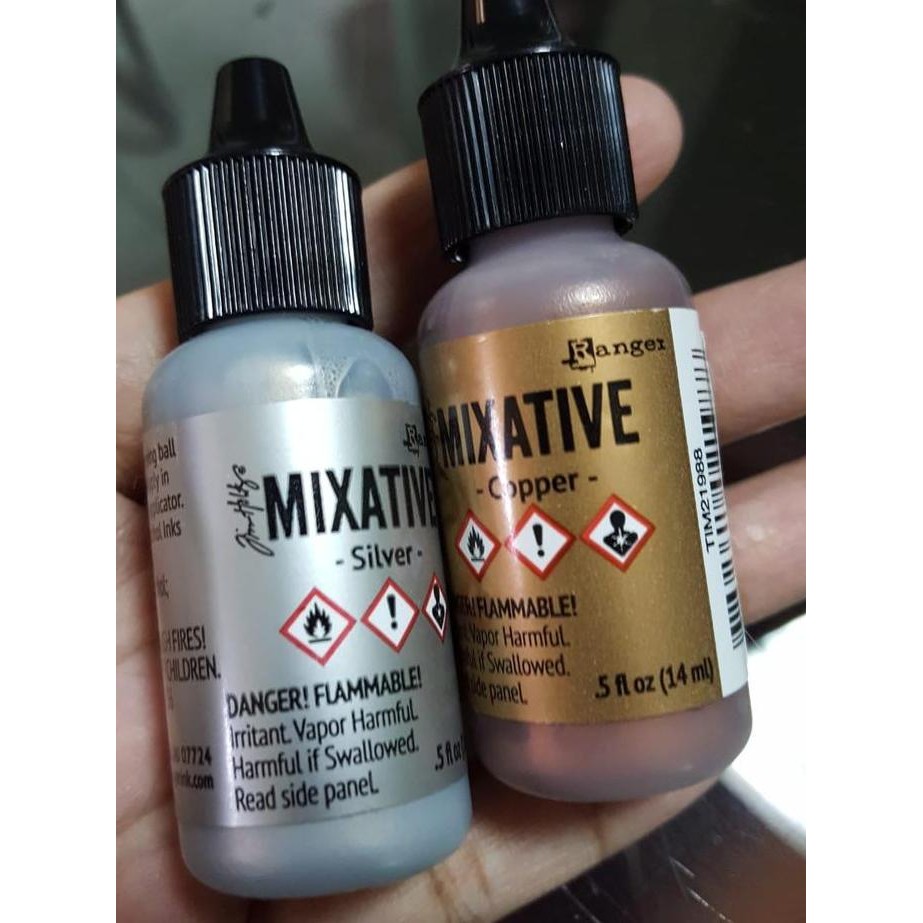 

Alcohol Ink Metallic Gold & Silver Ukuran 14Ml