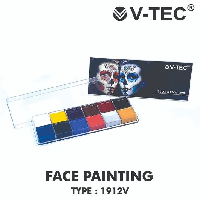 

Face Painting 12 Color V-Tec #1912V 12 Warna Cat Untuk Wajah