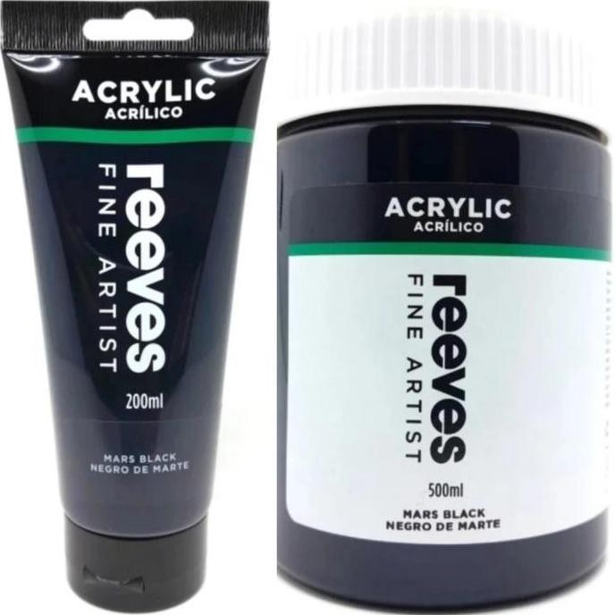 

Reeves Acrylic Paint 200Ml Mars Black