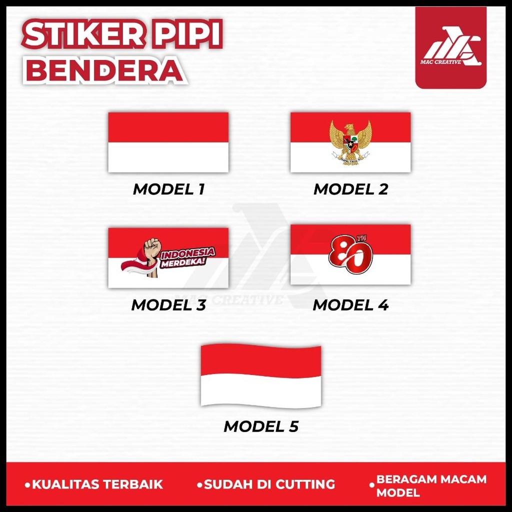 

STIKER PIPI MERAH PUTIH ISI 40PCS & 66PCS - STIKER TEMPELAN PIPI BENDERA INDONESIA HUT RI 17 AGUSTUS