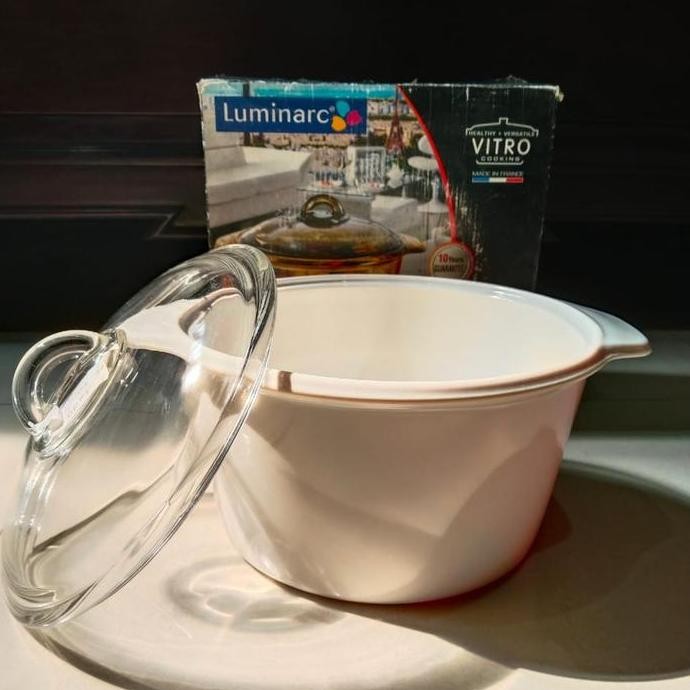 Panci Kaca Luminarc Vitro Casserole 3 Liter/ Panci Kaca Kompor Gas