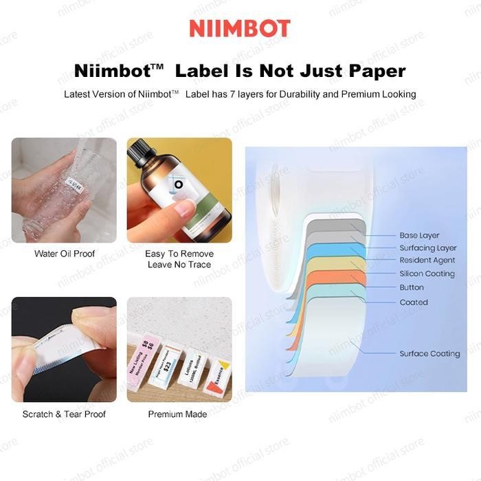 

Thermal Label Printer Sticker Niimbot D11 / D110 Refill Label - White Original Dan Terpercaya