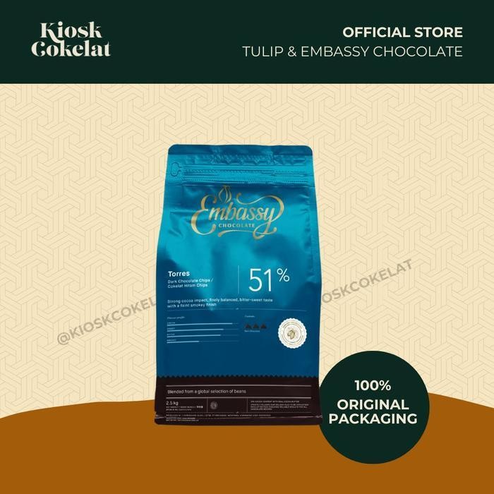 

Embassy Torres Dark Chocolate Chips 2.5Kg Original Dan Terpercaya