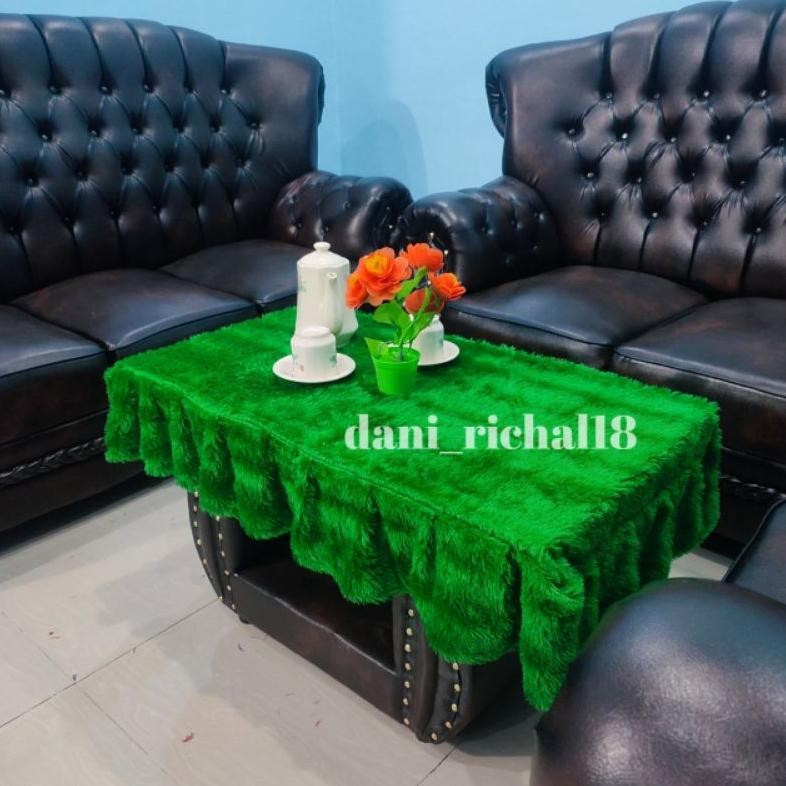 Taplak Meja Bulu Rumbai / Taplak Meja Rumbai Bulu Premium / Taplak Meja Bulu Rasfur / Taplak Meja Ru