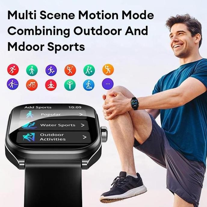 Baru Aolon Curve Smartwatch Ips Curved 2.01 Ip68 Bluetooth Call Wallpaper Custom Health Monitor