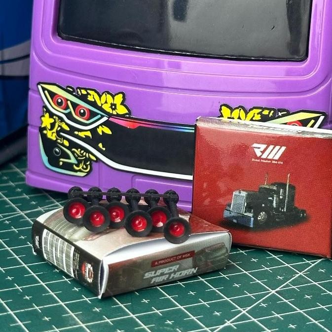 Aw-96 Miniatur Corong 6 Not Basuri Msk Bus Miniatur Kuning, Merah Diecast Scale 1:35 King Miniatur T