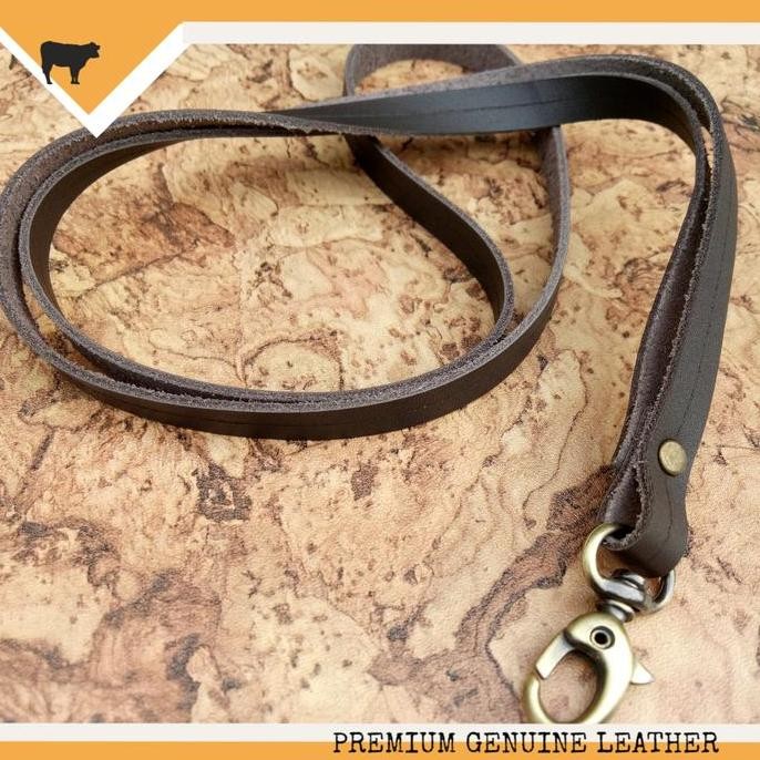 

Talii Id Card Kulit Asli Tali Name Tag Kulit Asli Warna Dark Brown