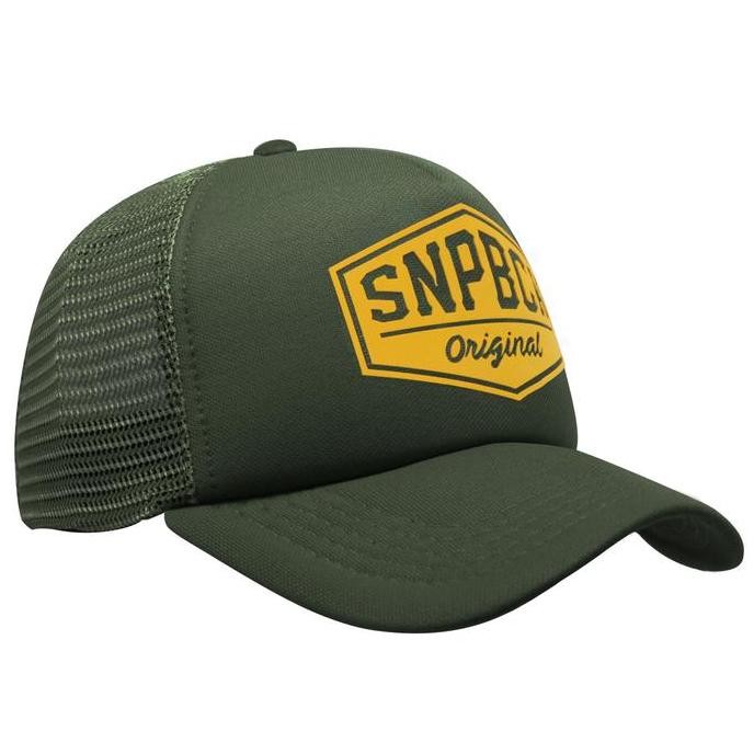 Baru Topi Snapback Trucker Green Army Original - Topi Distro Outdoor