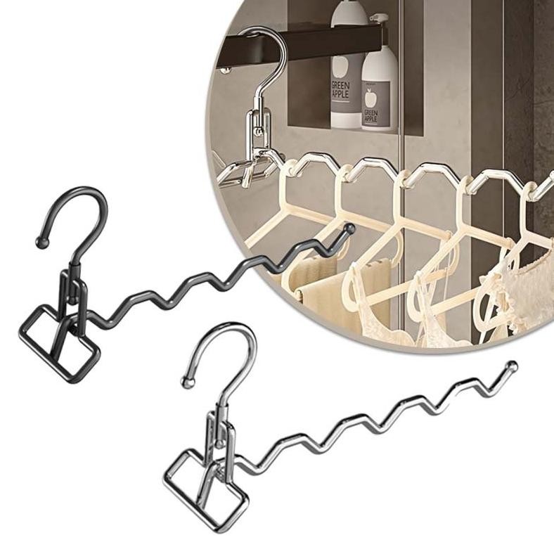 5in1 Gantungan Baju Lipat Gantungan Baju Lipat Rak Baju Hanger Lipat Besi Gantungan Baju Besi Tahan 