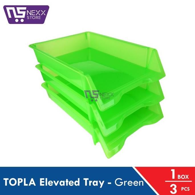 

Topla Elevated Tray / Rak Susun Plastik 3 Tingkat (Folio)