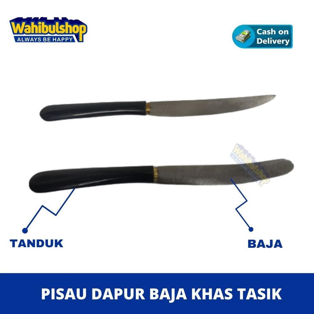 Pisau Dapur Baja  Galonggong Gagang Tanduk Kualitas Super Khas Tasik Nugi