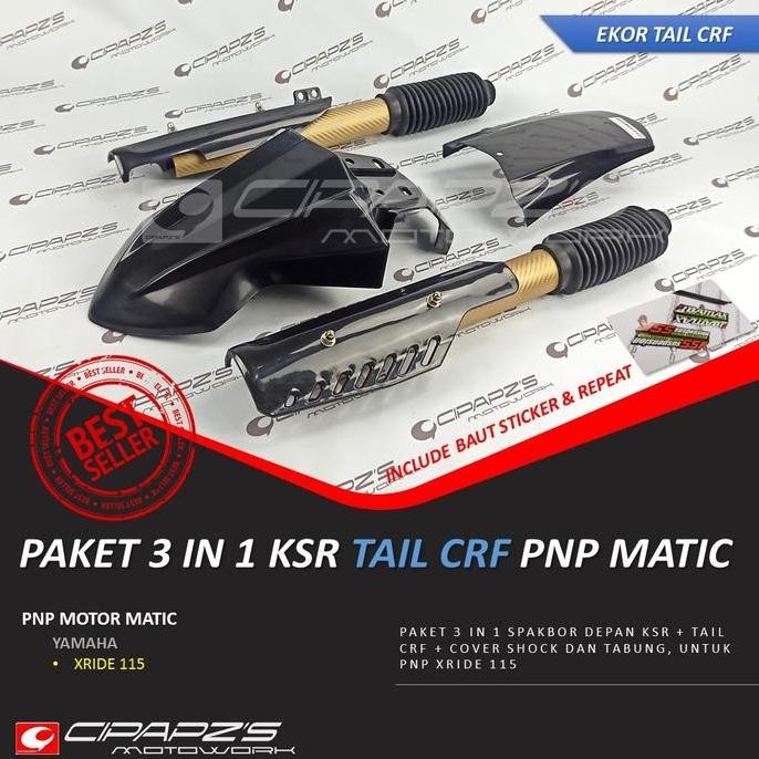 paket 3 in 1 pnp x ride 115 old spakbor ksr tail crf covershock