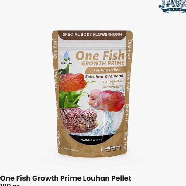 (RATU BEE) ONE FISH GROWTH PRIME LOUHAN PELLET AQUARIUM AKUARIUM IKAN HEWAN PELIHARAN