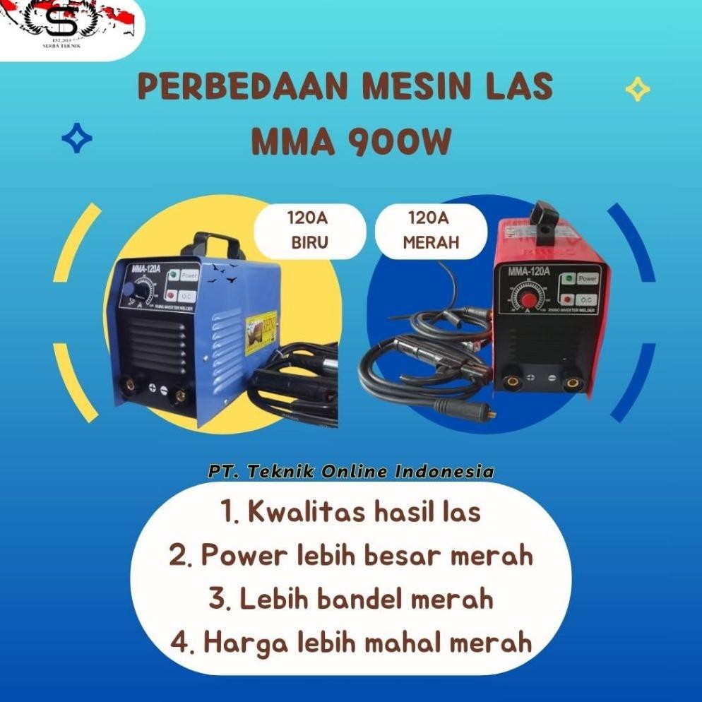 Terlaris Rhino Mesin Las 900 Watt Merah Trafo Las Inverter 120A 900W Travo Las 900Watt Watt