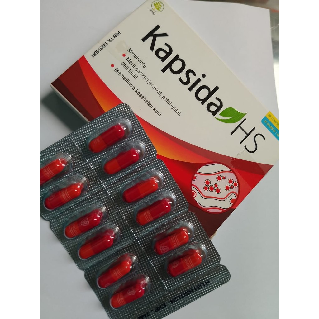 KAPSIDA HS KAPSUL UNTUK JERAWAT, GATAL,BISUL.